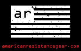 AMERICAN RESISTANCE FLAG AND TEXT IMAGE LOGO