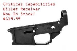 CRITICAL CAPABILITIES STRIPPED LOWER RECEIVER