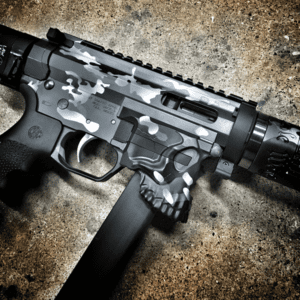 AMERICAN RESISTANCE CUSTOM AR9 WITH THE JACK LOWER AND CUSTOM CERKOTE