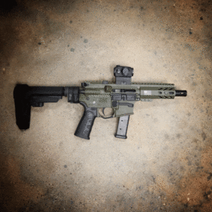AR 9MM WITH CERAKOTE & LAW TACTICAL