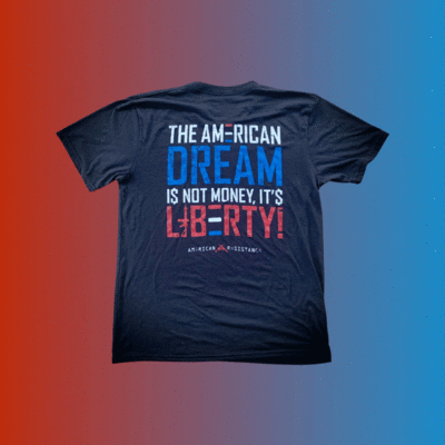 AMERICAN RESISTANCE TSHIRT 50/50 COTTON/POLY LIBERTY SHIRT USA MADE