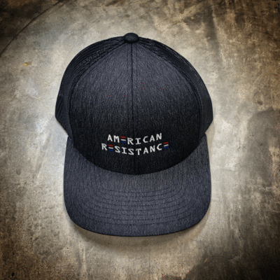 AMERICAN RESISTANCE MESHBACK HAT WITH "AMERICAN RESISTANCE" EMBROIDERY