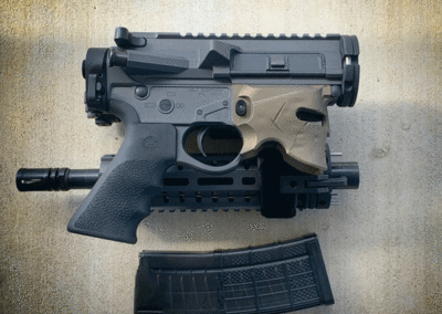 SHARPS BROS' OVERTHROW LOWER WITH CRY HAVOC TACTICAL QRB, LAW TACTICAL, SBA3 BRACE AND CERKAOTE