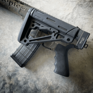 AMERICAN RESISTANCE AR15 CUSTOM 556/223 WITH WE THE PEOPLE HANDGUARD, CUSTOM CERAKOTE, LAW TACTICAL FOLDING STOCK.