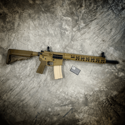 CUSTOM AR15 WITH MATCHING BILLET RECEIVERS, FN BARREL, B5 SYSTEMS STOCK AND GRIP, CUSTOM CERAKOTE
