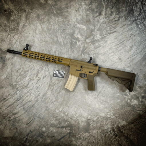 CUSTOM AR15 WITH MATCHING BILLET RECEIVERS, FN BARREL, B5 SYSTEMS STOCK AND GRIP, CUSTOM CERAKOTE