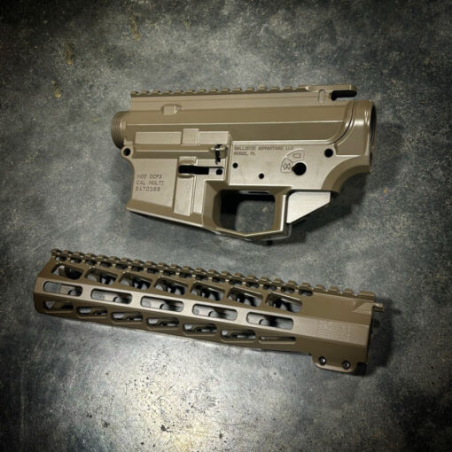 BALLISTIC ADVANTAGE ENHANCED UPPER AND LOWER RECEIVER, 10" MLOK HANDGUARD, ELITE SERIES FDE CERAKOTE, BUILDERS SET