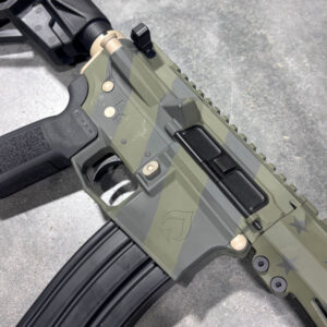 CUSTOM AR15 PISTOL, 556/223 10.3" BARREL, WITH CUSTOM FLAG CERAKOTE