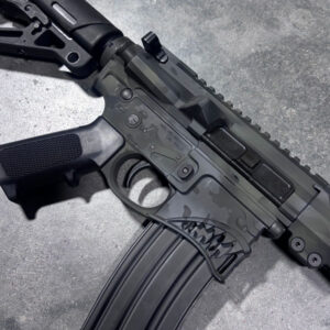 AMERICAN RESISTANCE CUSTOM AR15 WITH DARK MULTICAM CERAKOTE. SHARPS BROS LOWER.